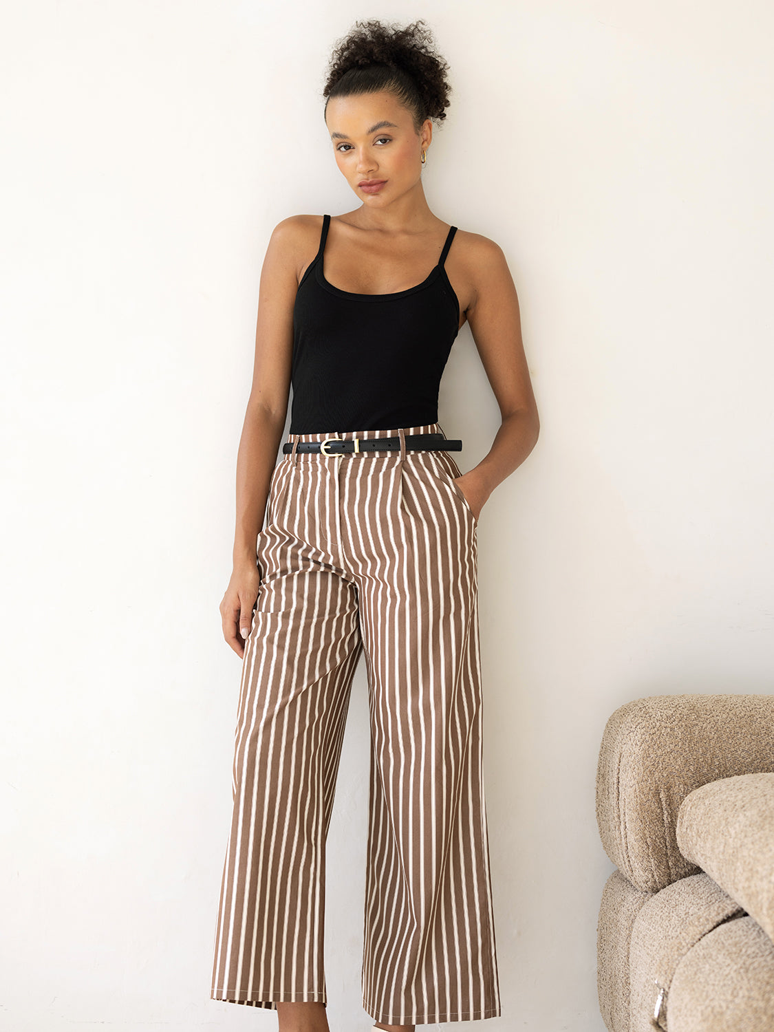 Dark Brown Double Stripe