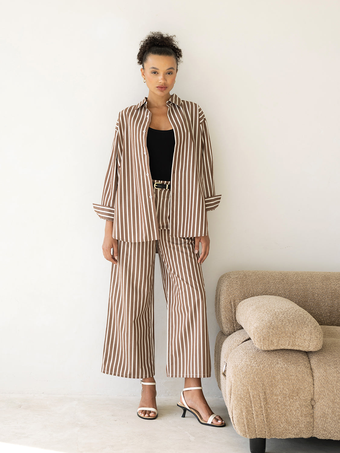 Dark Brown Double Stripe