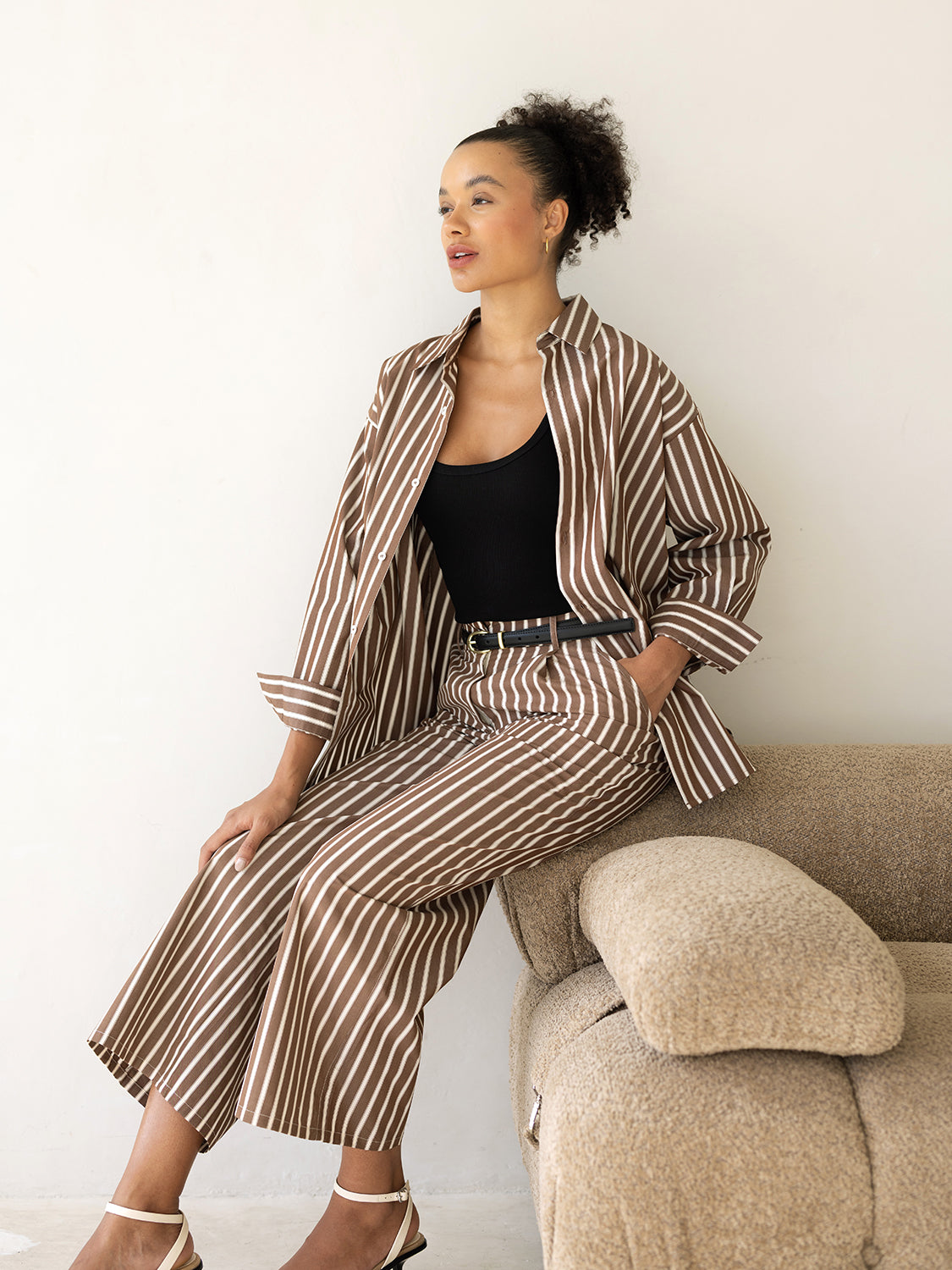 Dark Brown Double Stripe