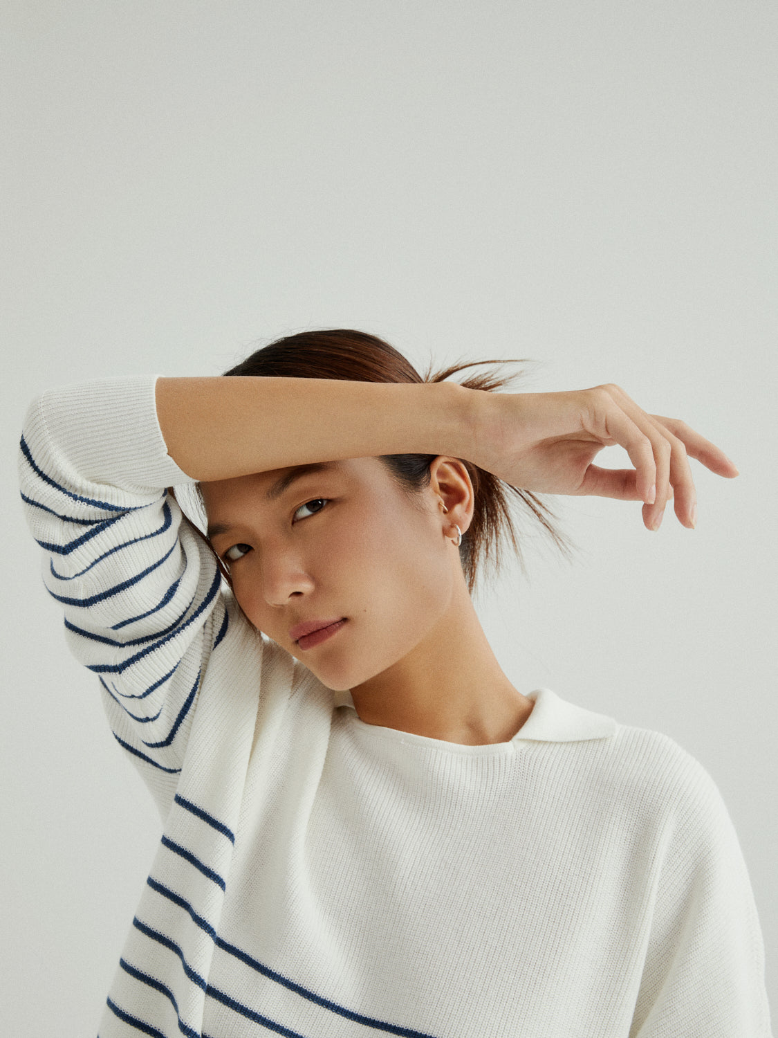 White Blue stripes