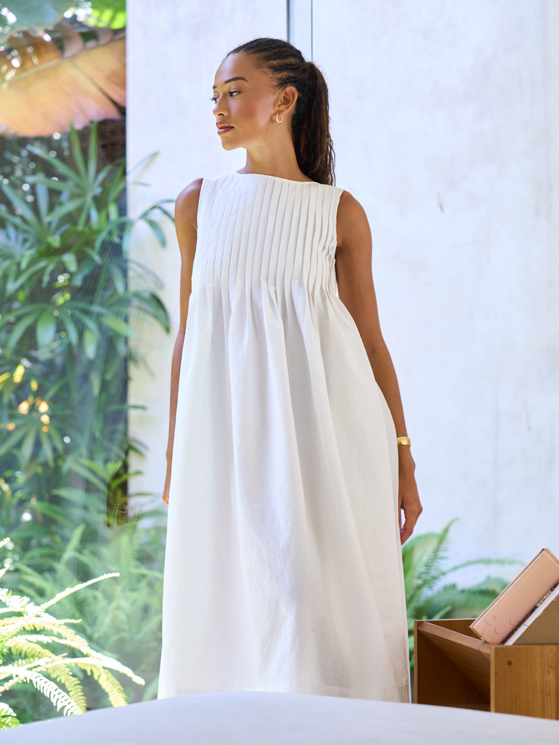 Pintuck Fold Dress – goodaddition