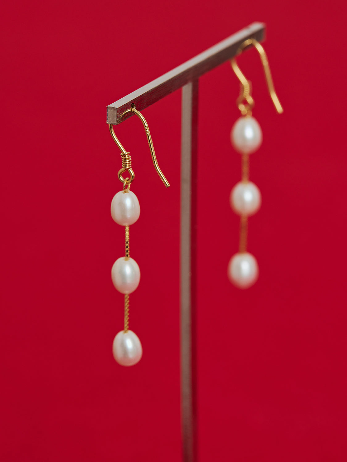 Prosper Trio Pearl Earrings