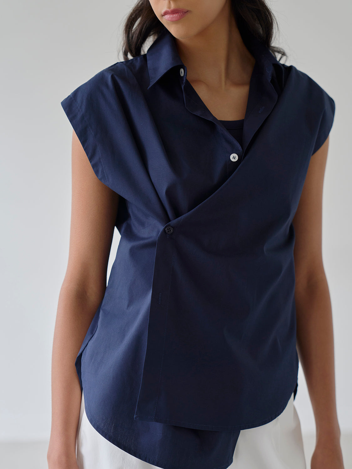 Navy Poplin