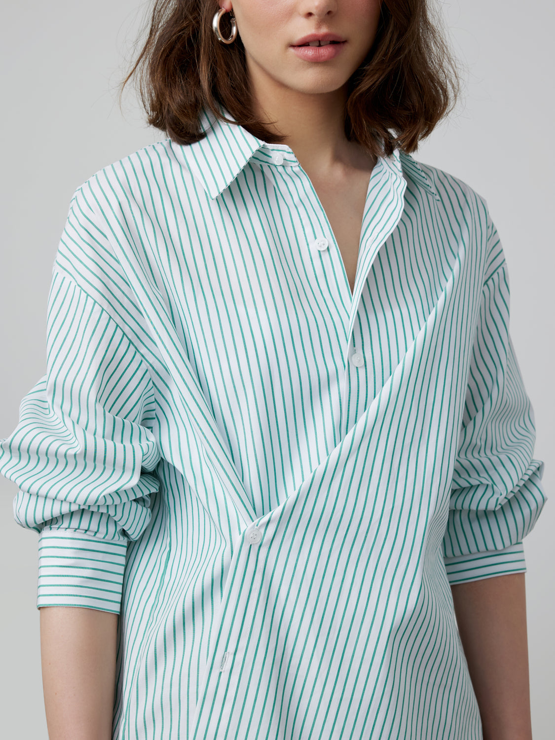 Green & White Stripe