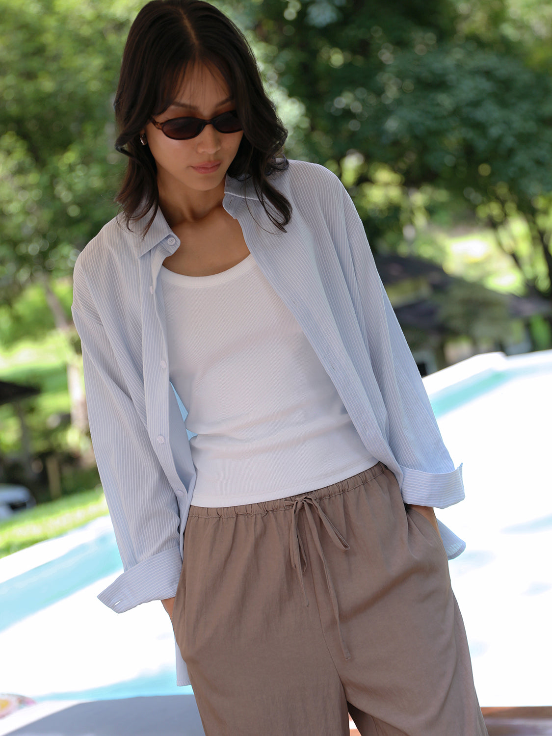 blue sheer stripe