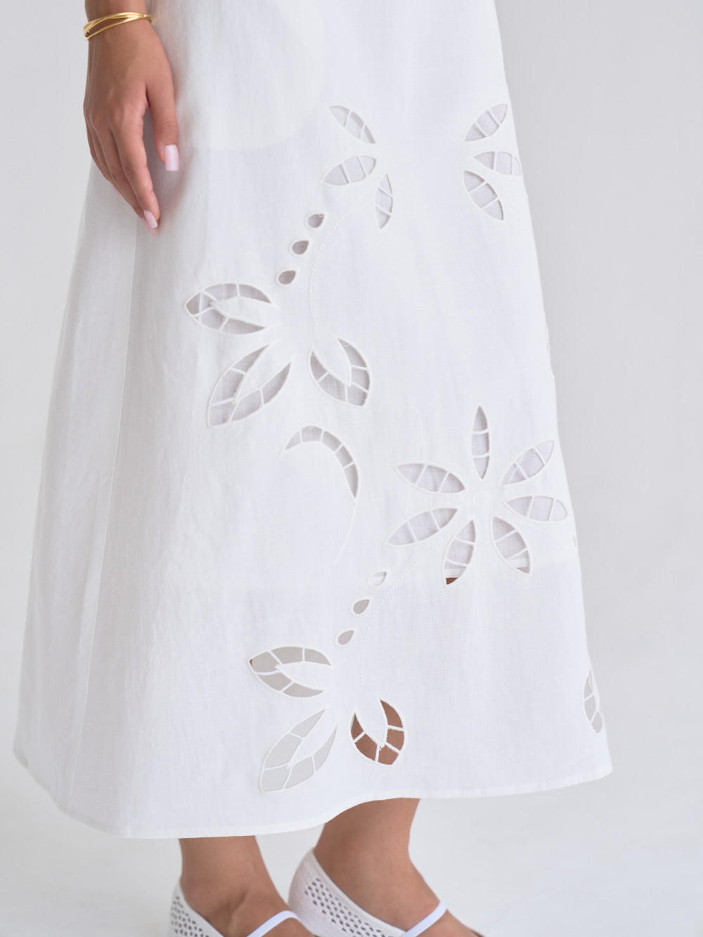 Broderie Cami Midi Dress - Gardenia goodaddition Broderie Cami Midi Dress - Gardenia goodaddition
