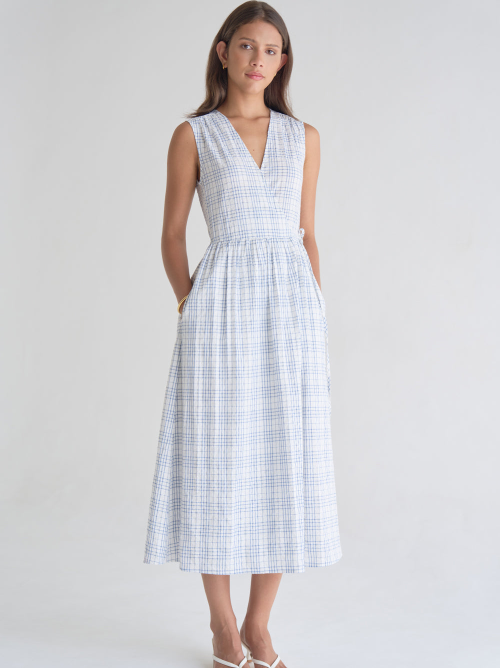 Seersucker Blue Check