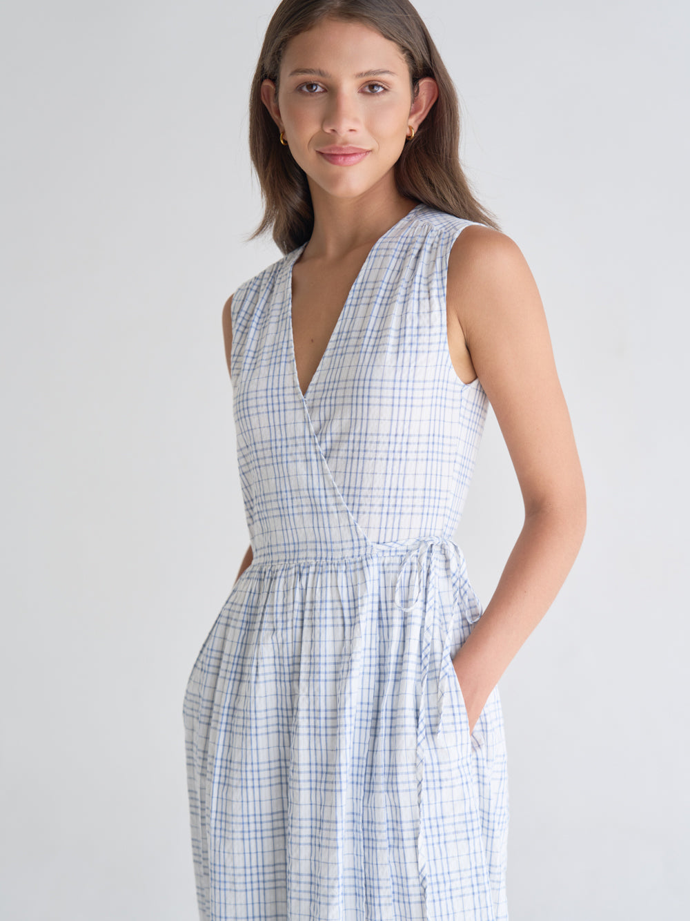 Seersucker Blue Check