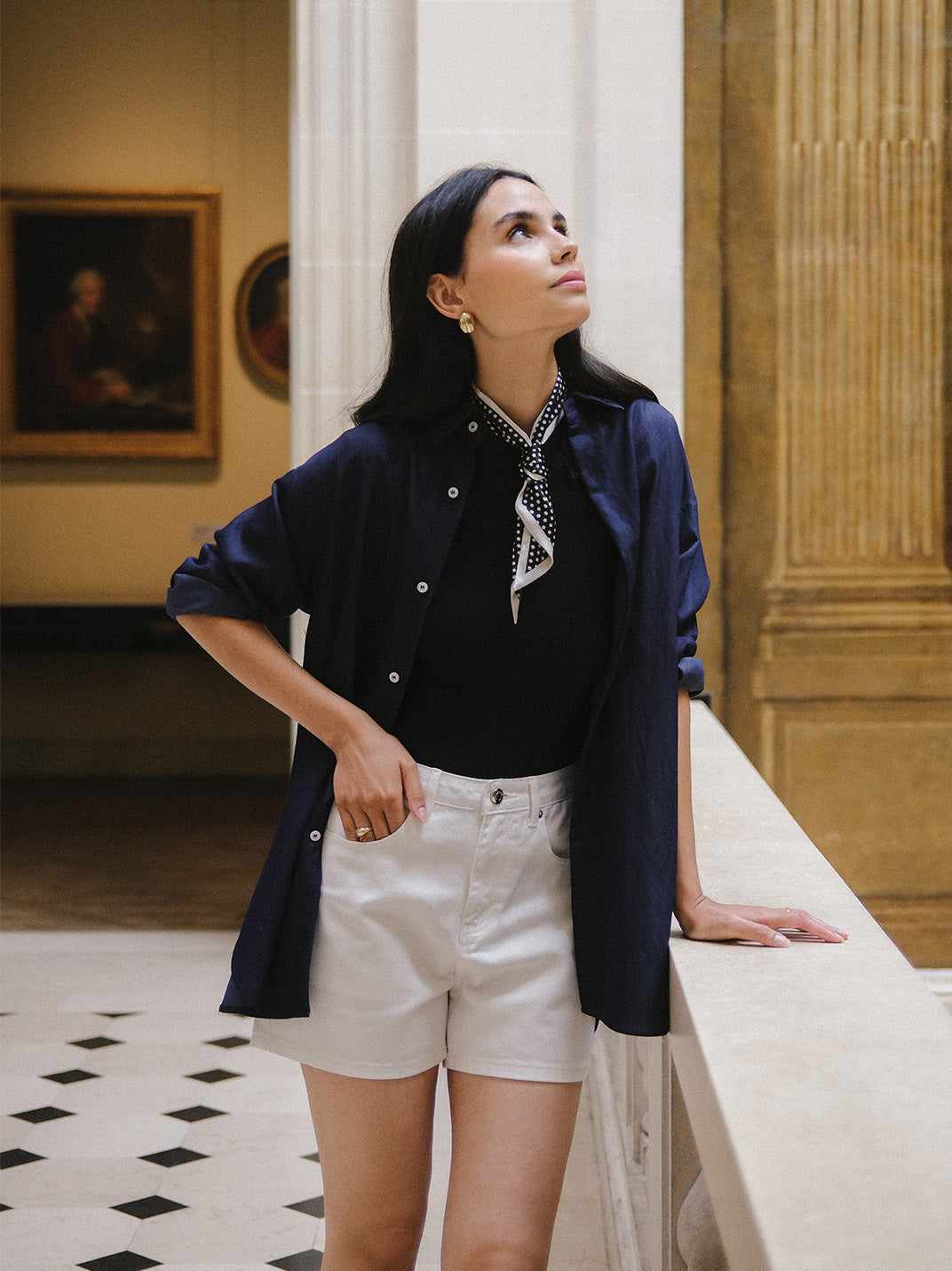 navy rayon