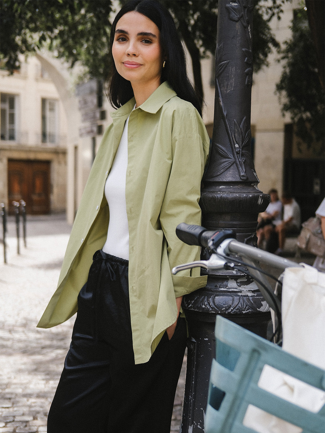 sage green poplin