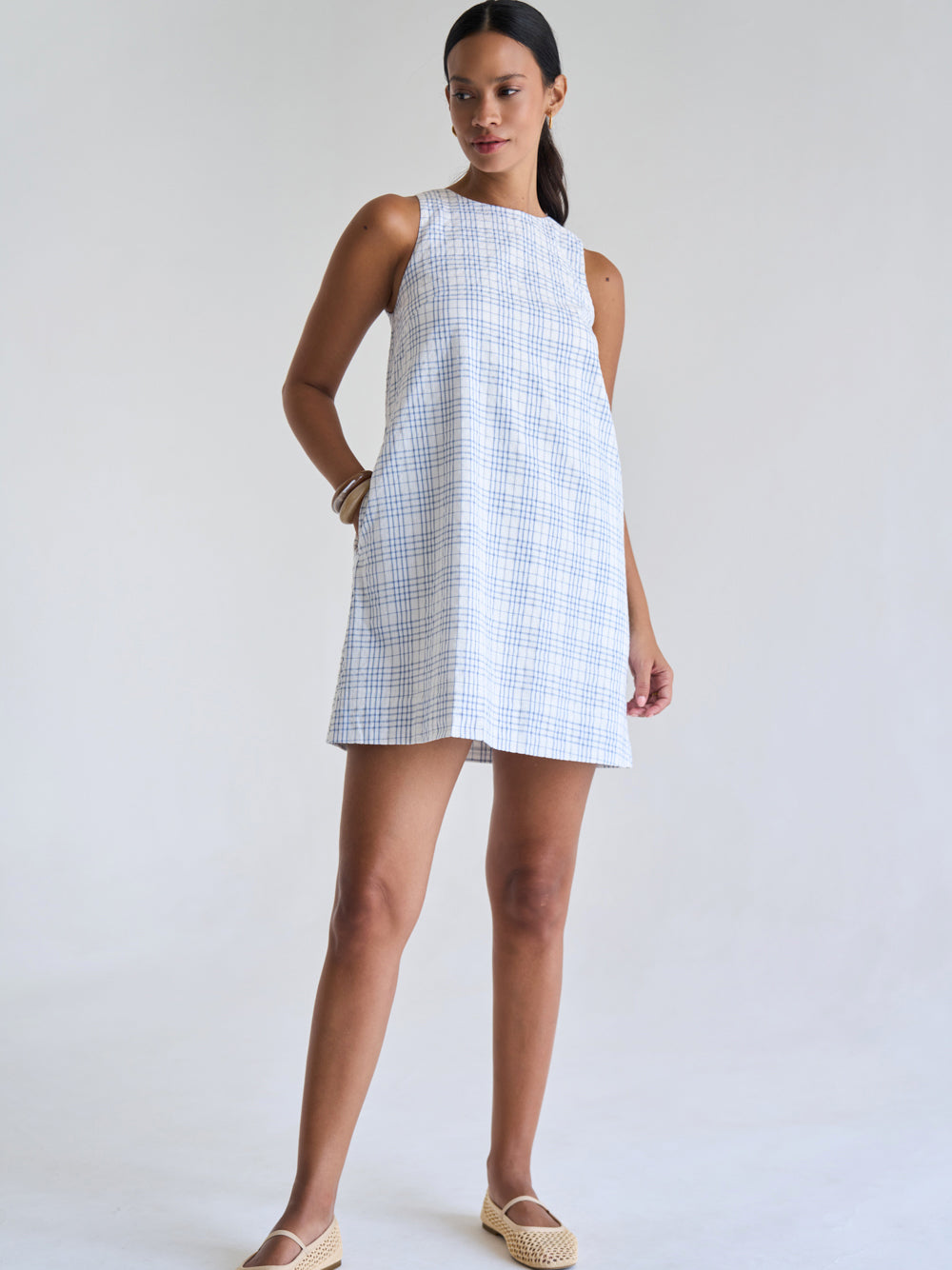 Seersucker Blue Check