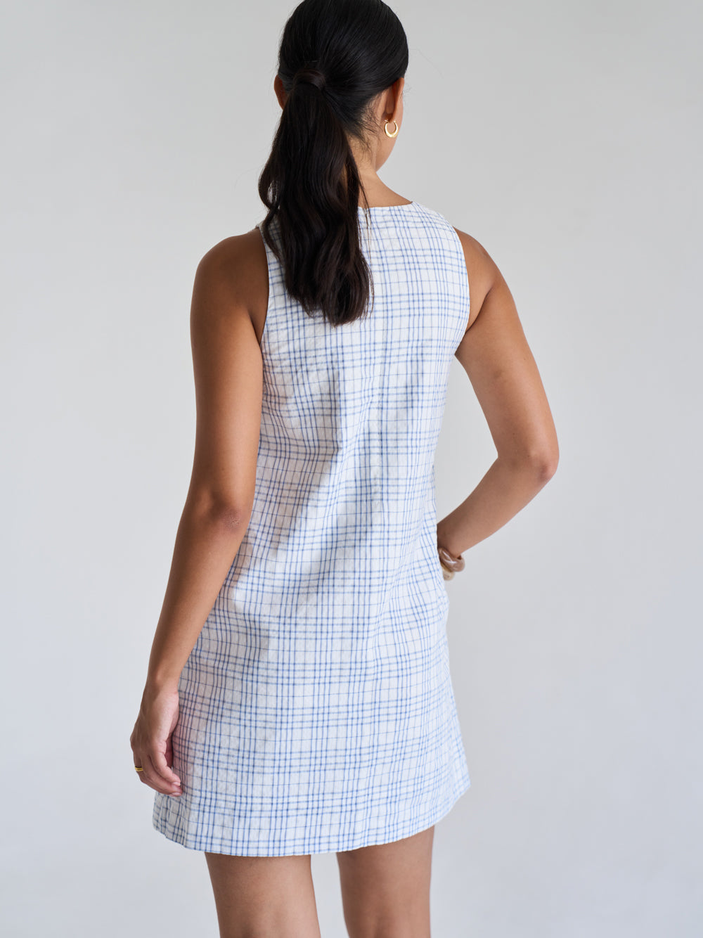 Seersucker Blue Check