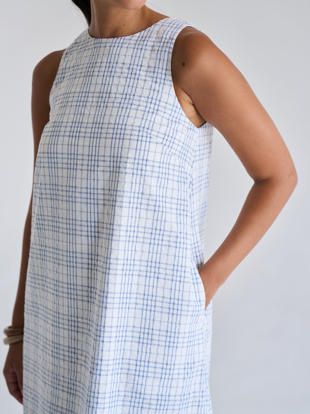 Seersucker Blue Check