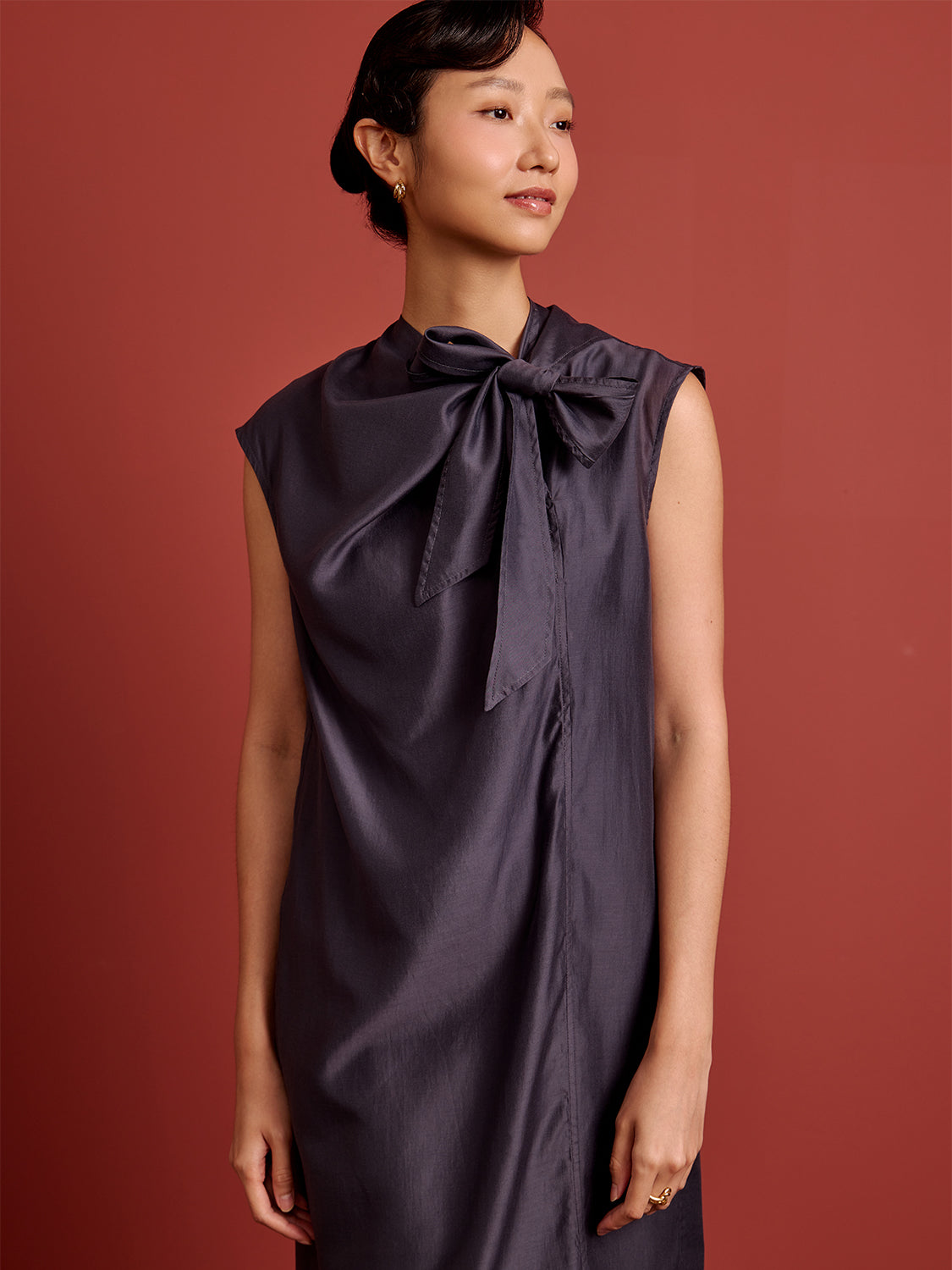 cocoon midi dress TOTEME - Cocoon cape dress Black - 30