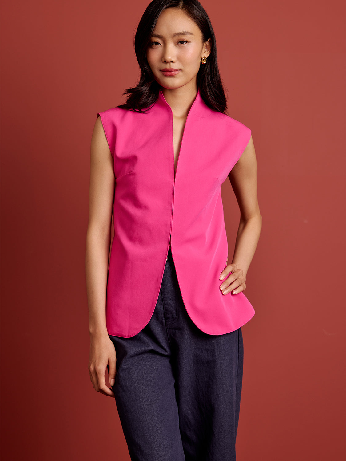 Stand Collar Vest – goodaddition