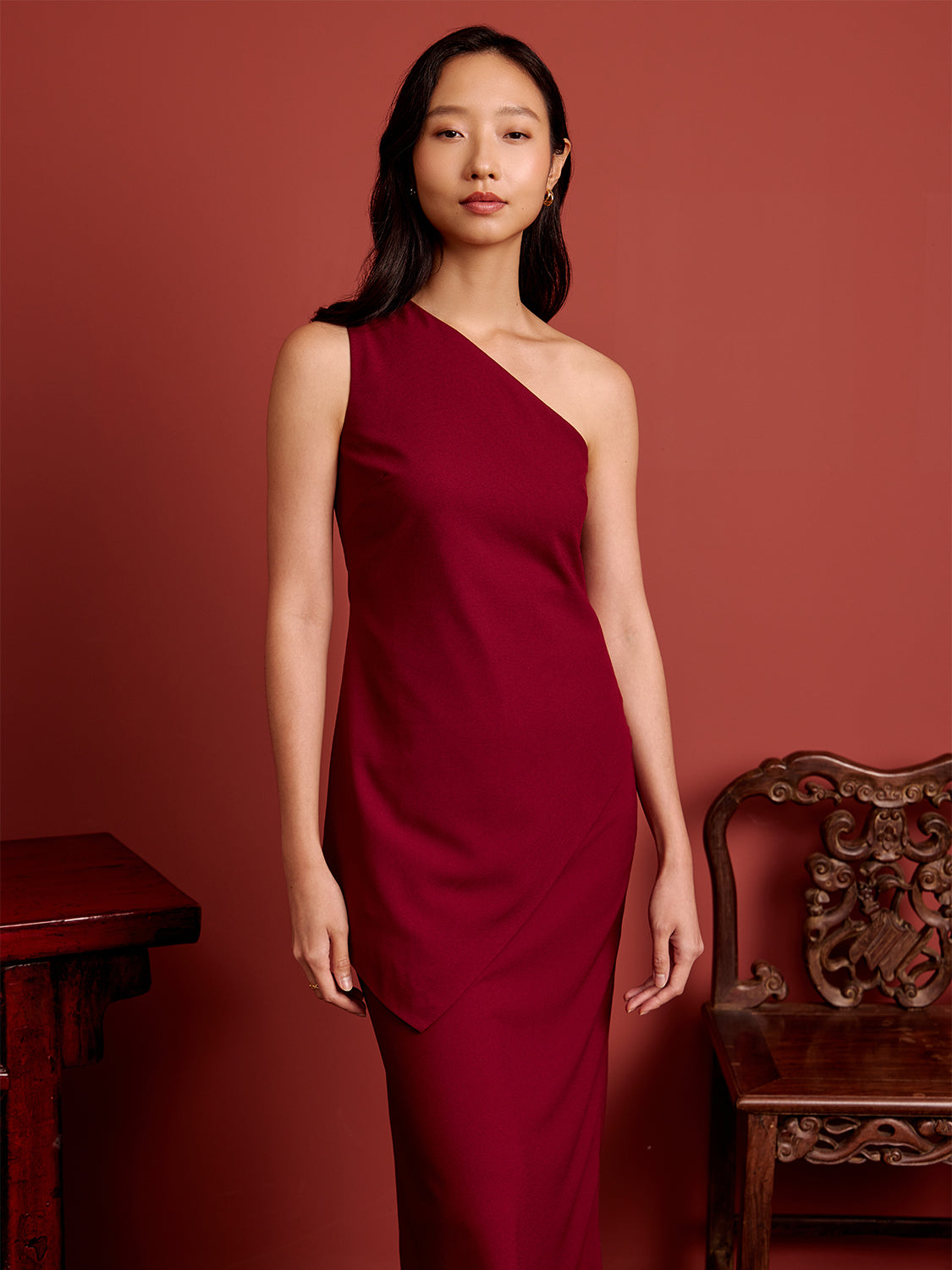 Crepe Asymmetrical Toga Top – goodaddition