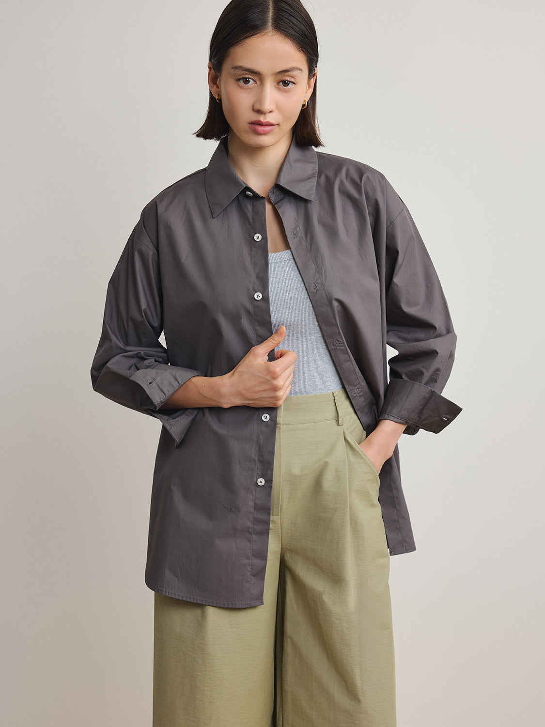 Grey Poplin