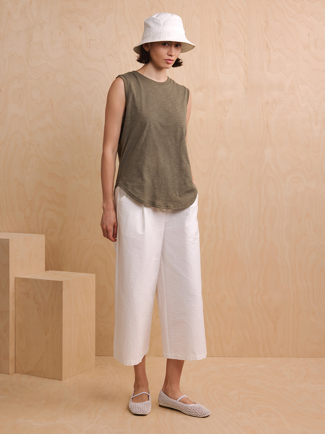 Khaki Green Slub Jersey