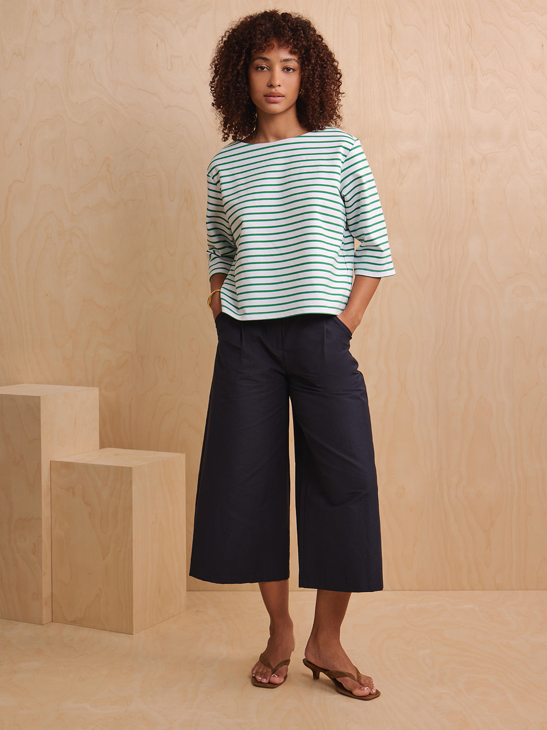 White Green Stripe