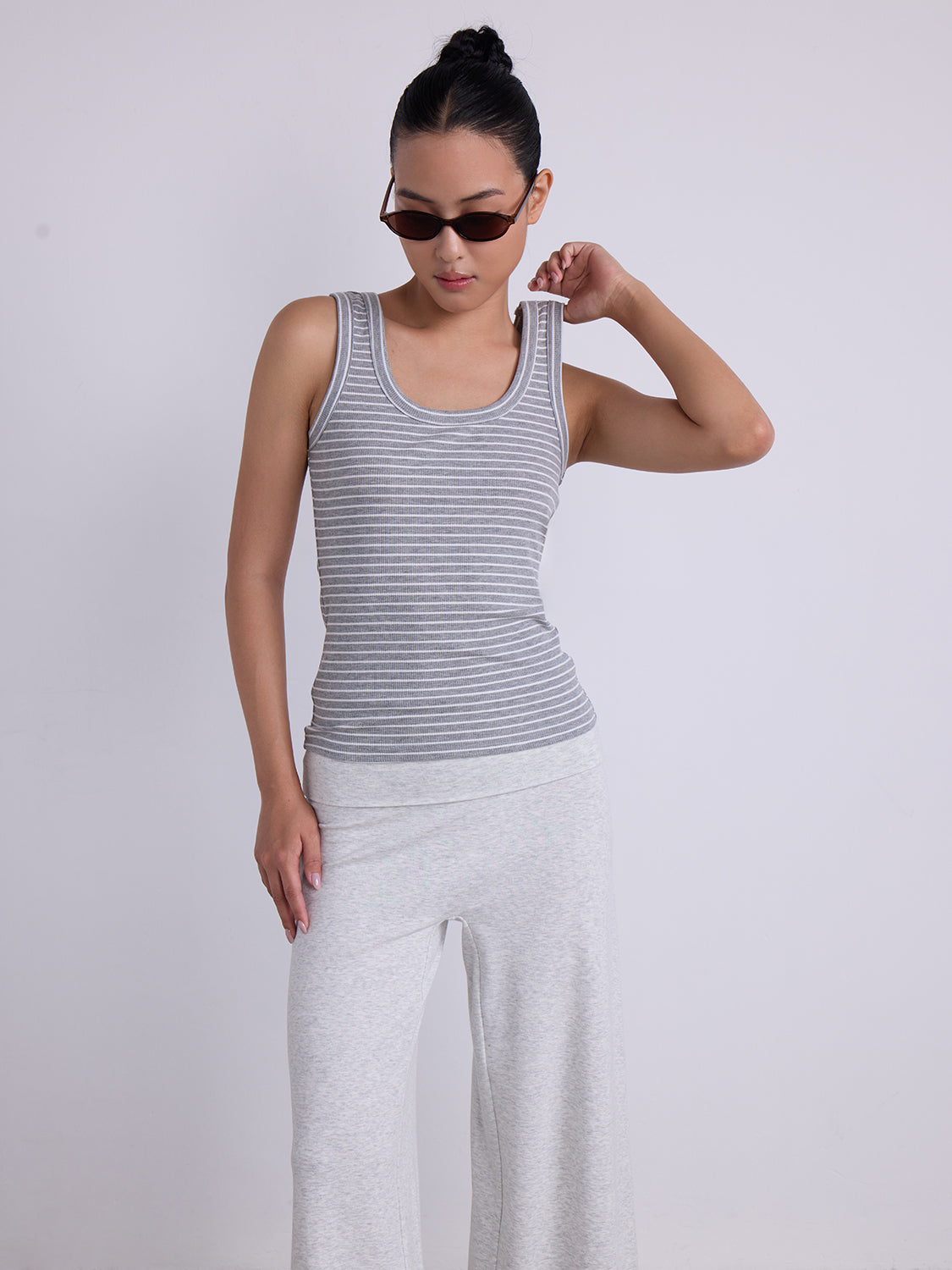 Grey Based White Stripe