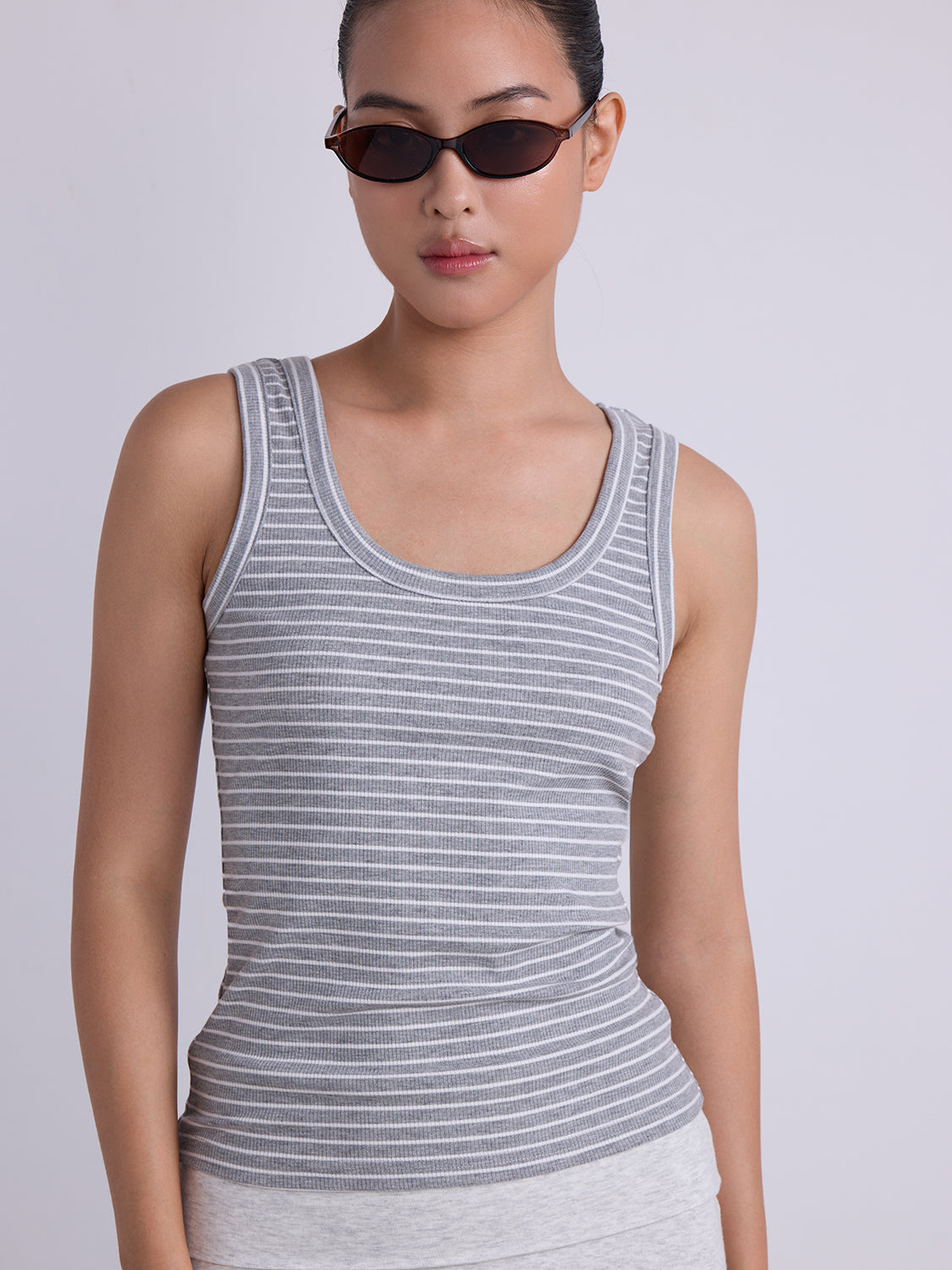 Grey Based White Stripe