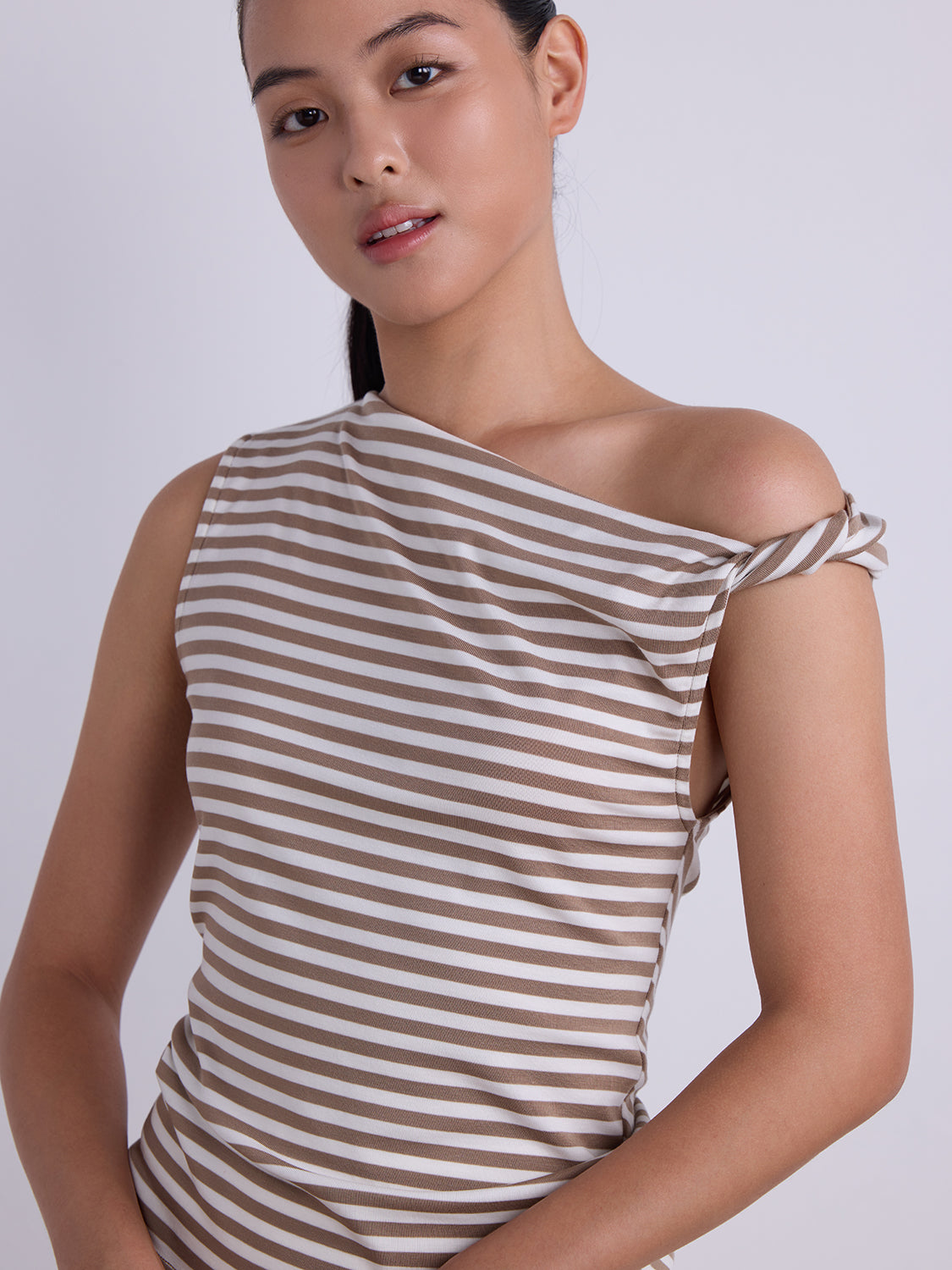 Brown White Stripe