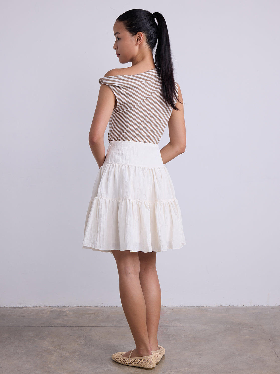 Brown White Stripe