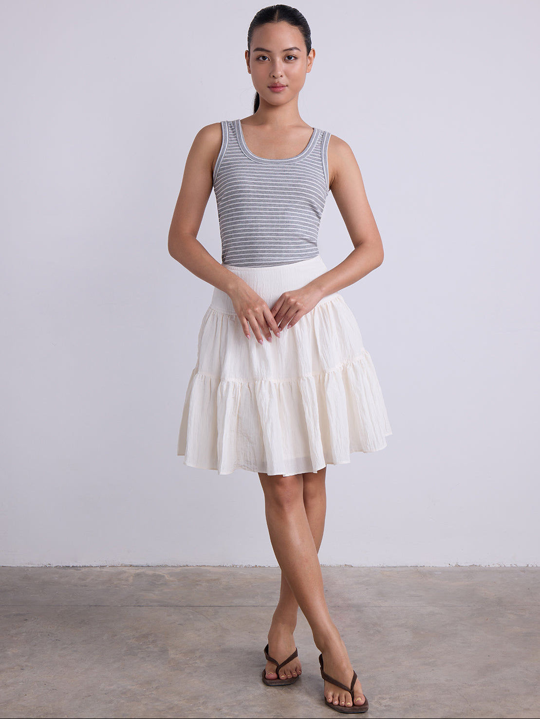 Grey Based White Stripe