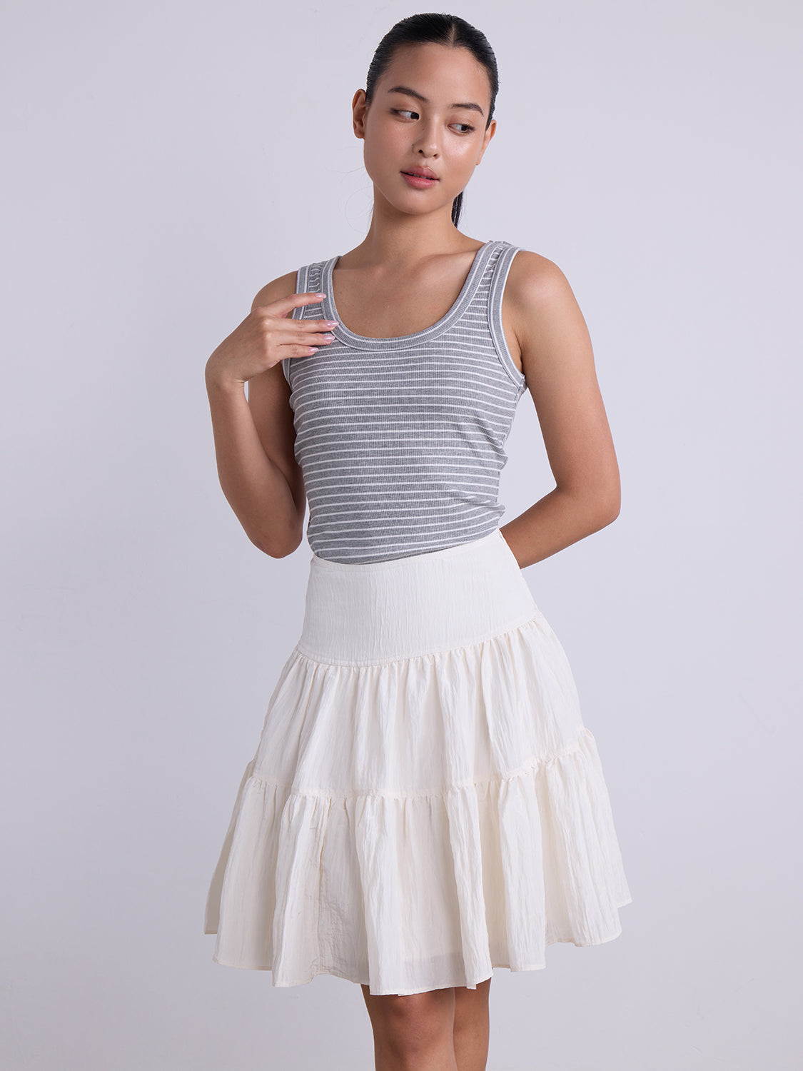 Grey Based White Stripe