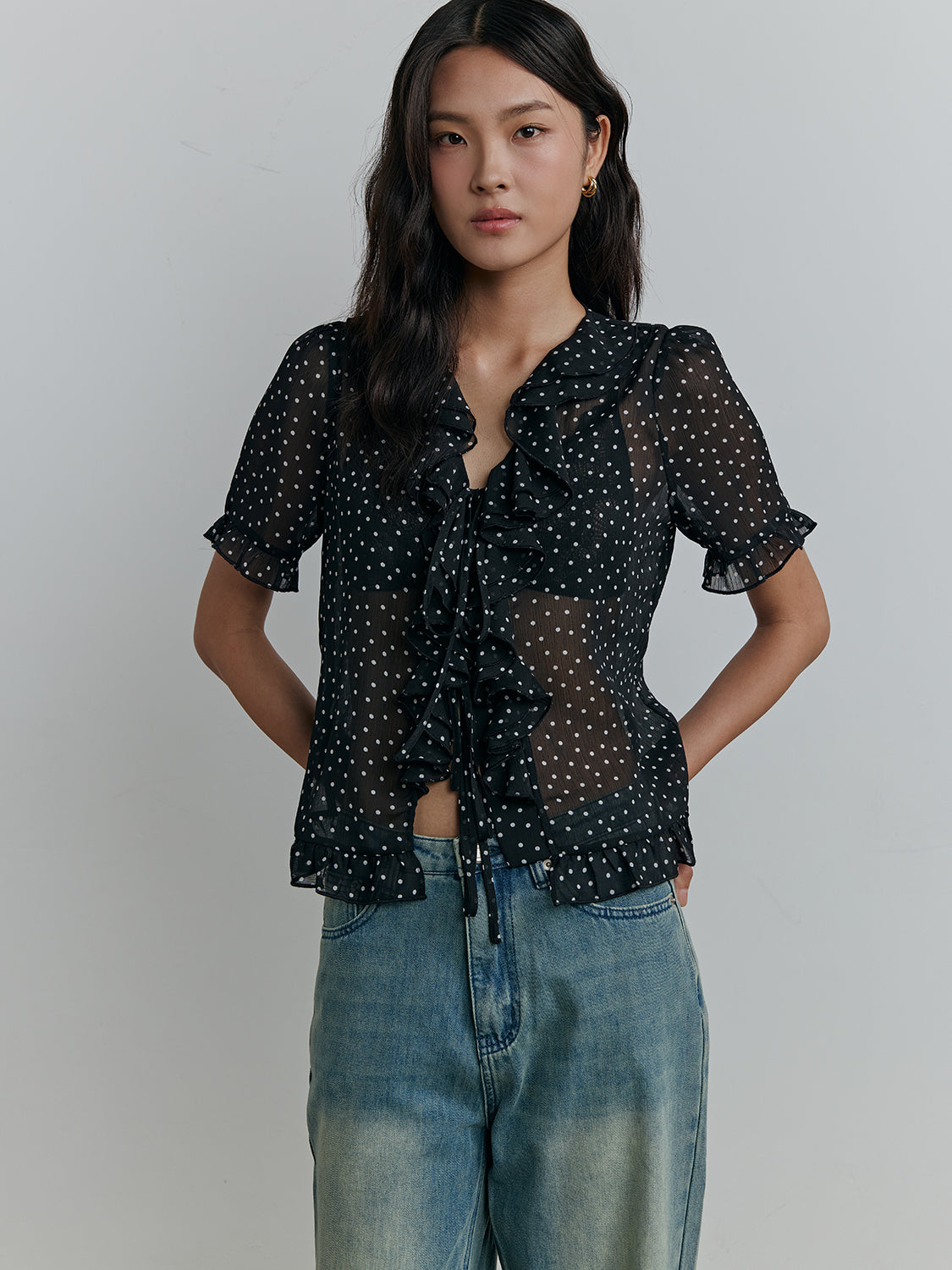 black polka dot