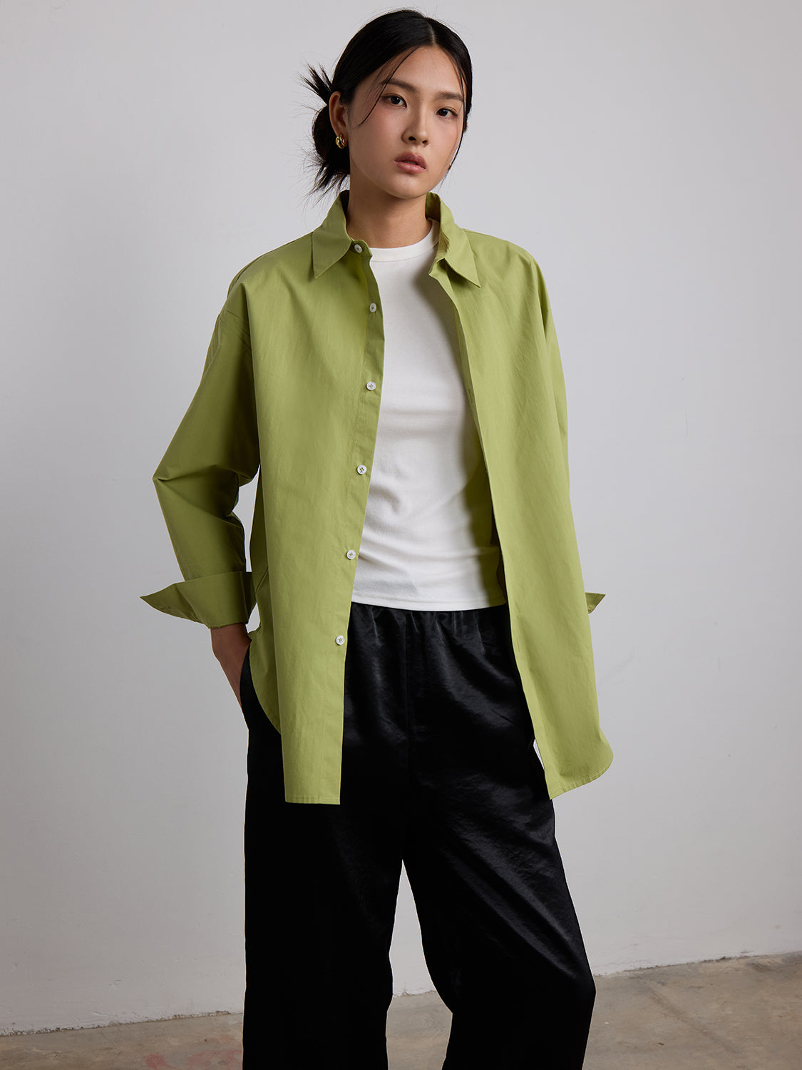 sage green poplin
