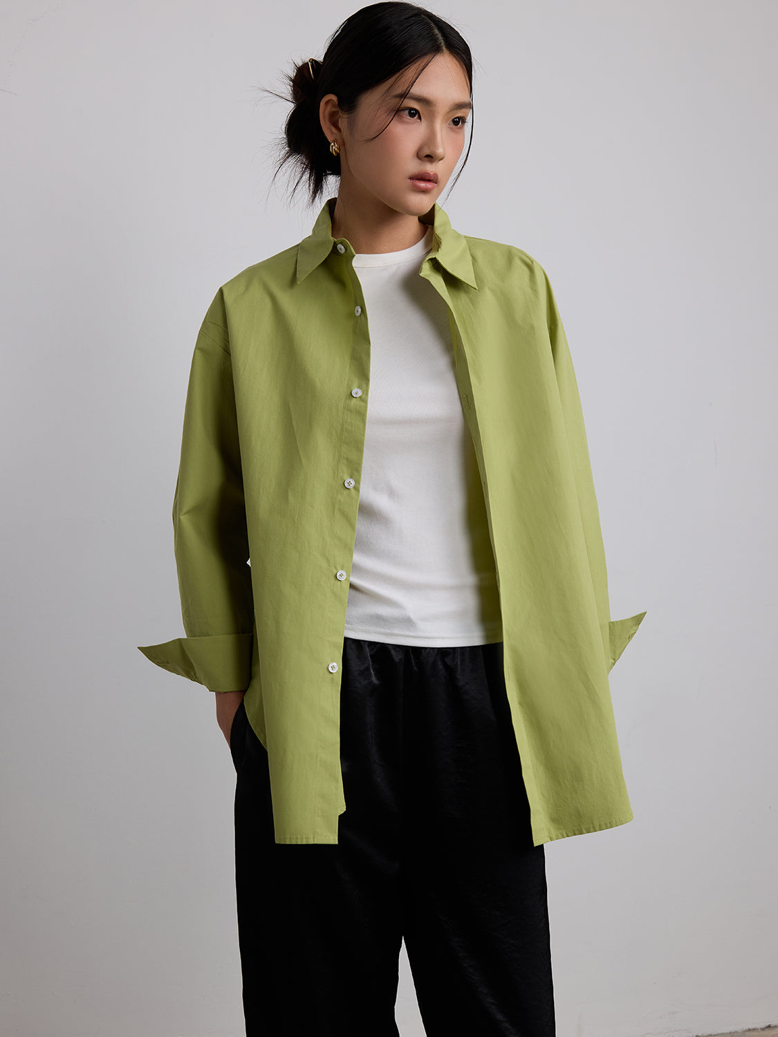 sage green poplin