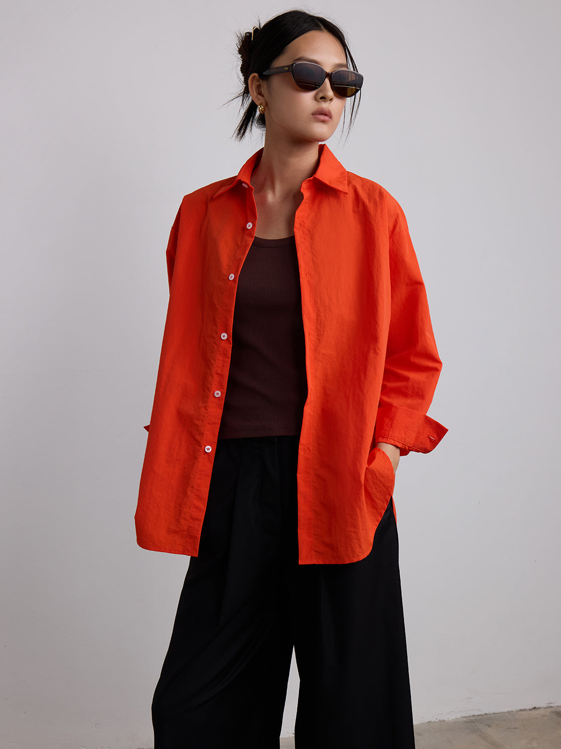 tomato orange poly blend