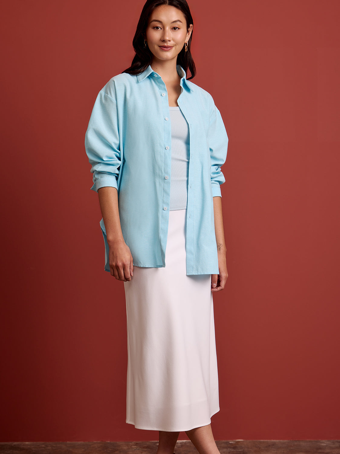 Sky Blue Solid Oxford