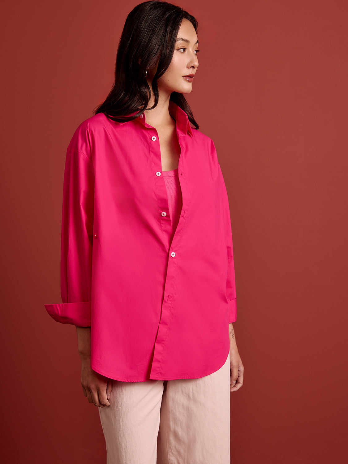 Magenta Poplin
