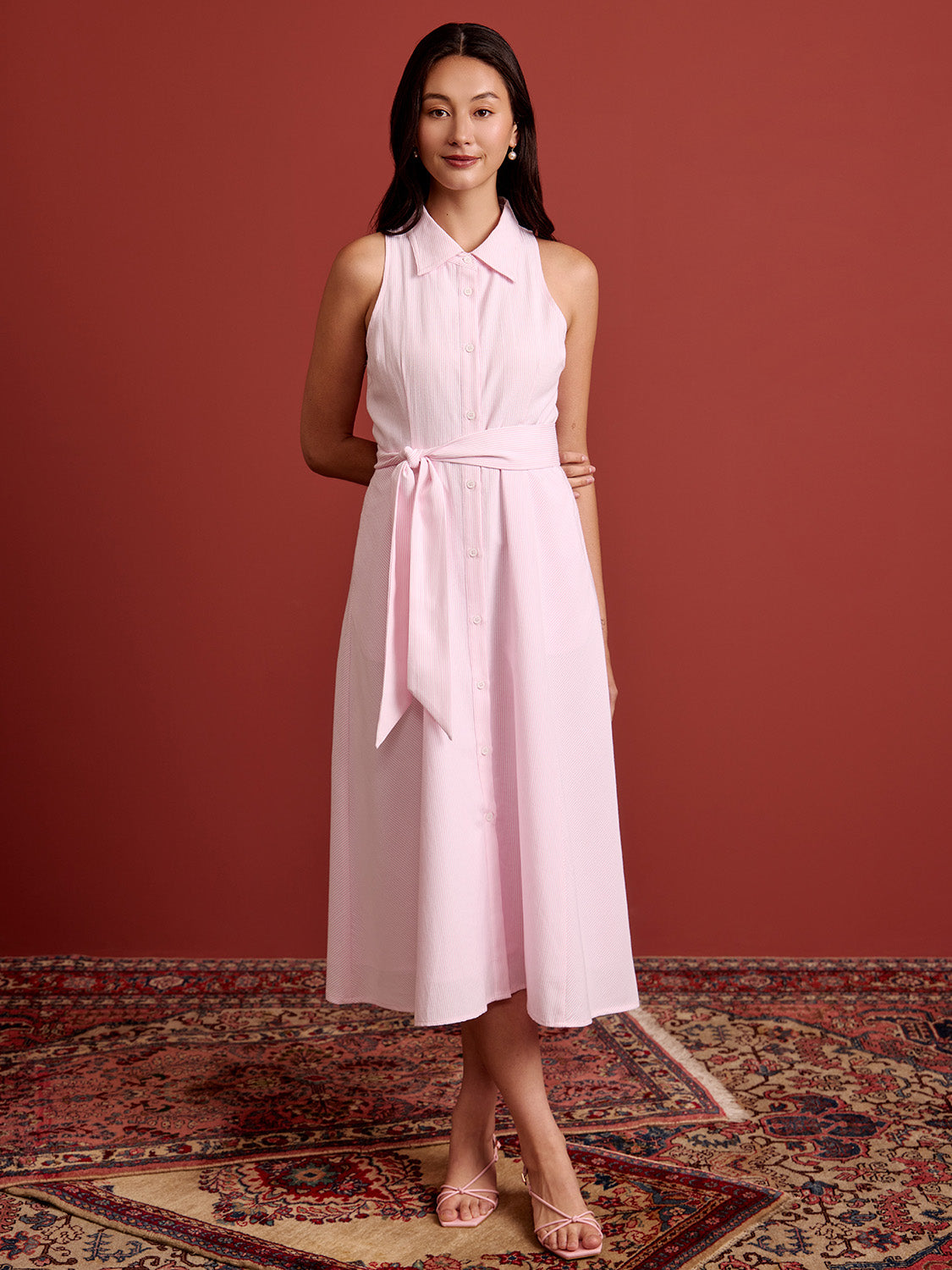 Halter Belted Dress - Modern Heritage – goodaddition