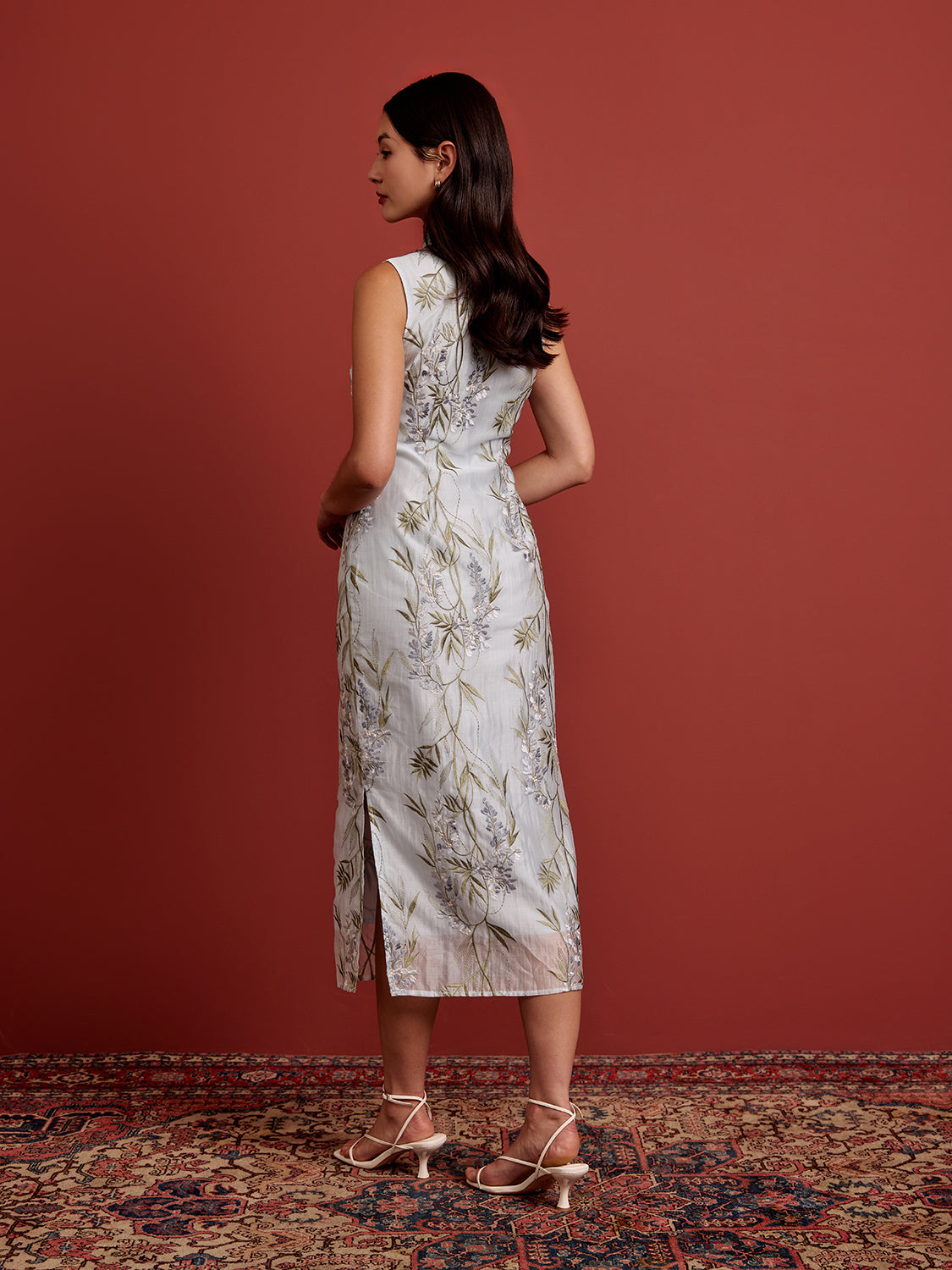 Blue Floral Embroidery