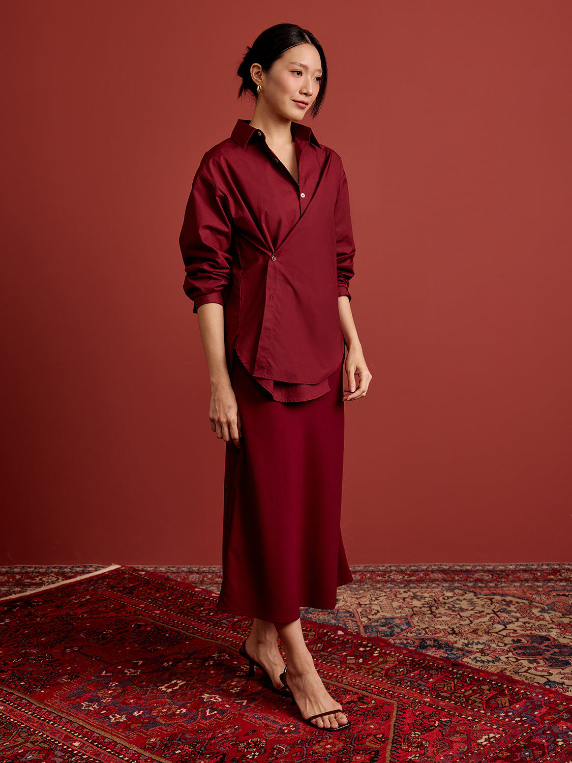 Burgundy Poplin