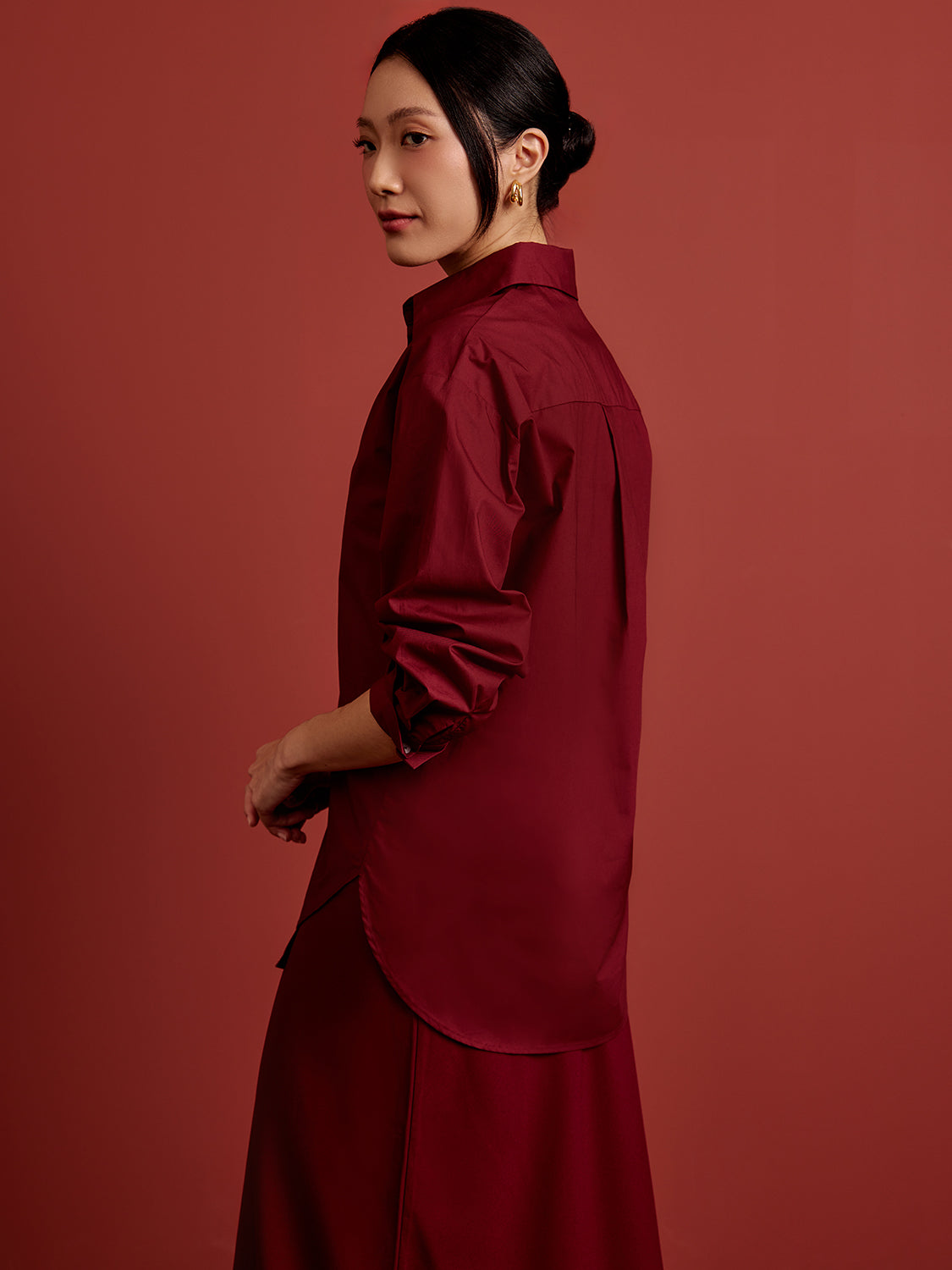 Burgundy Poplin