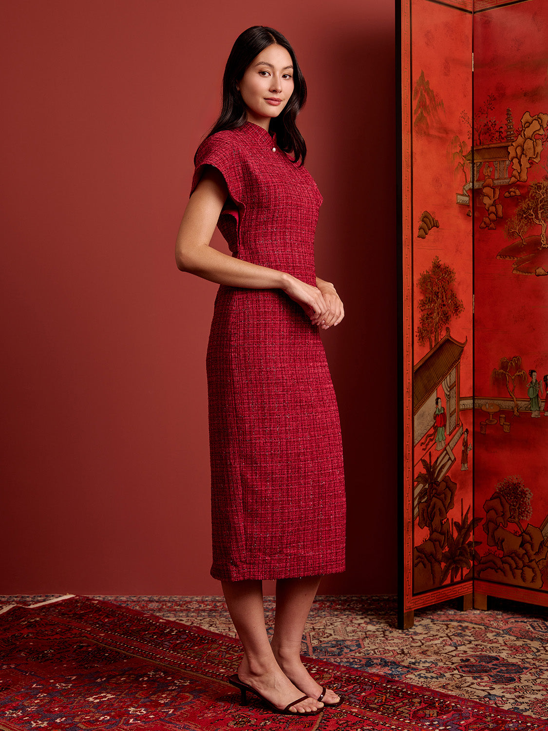 Burgundy Tweed
