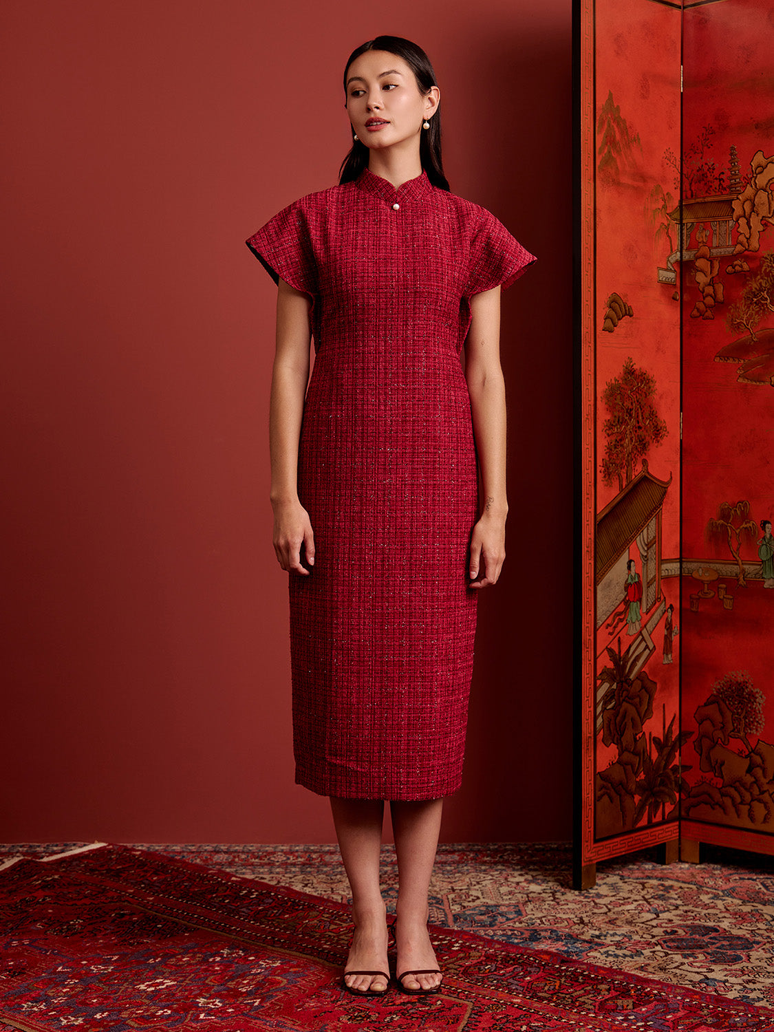 Burgundy Tweed