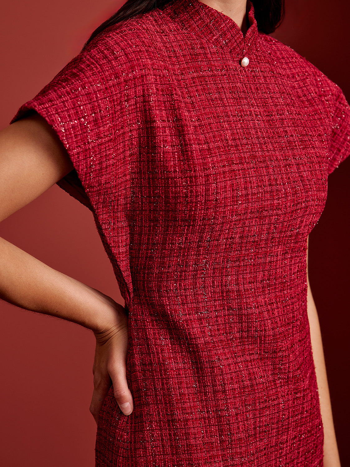 Burgundy Tweed