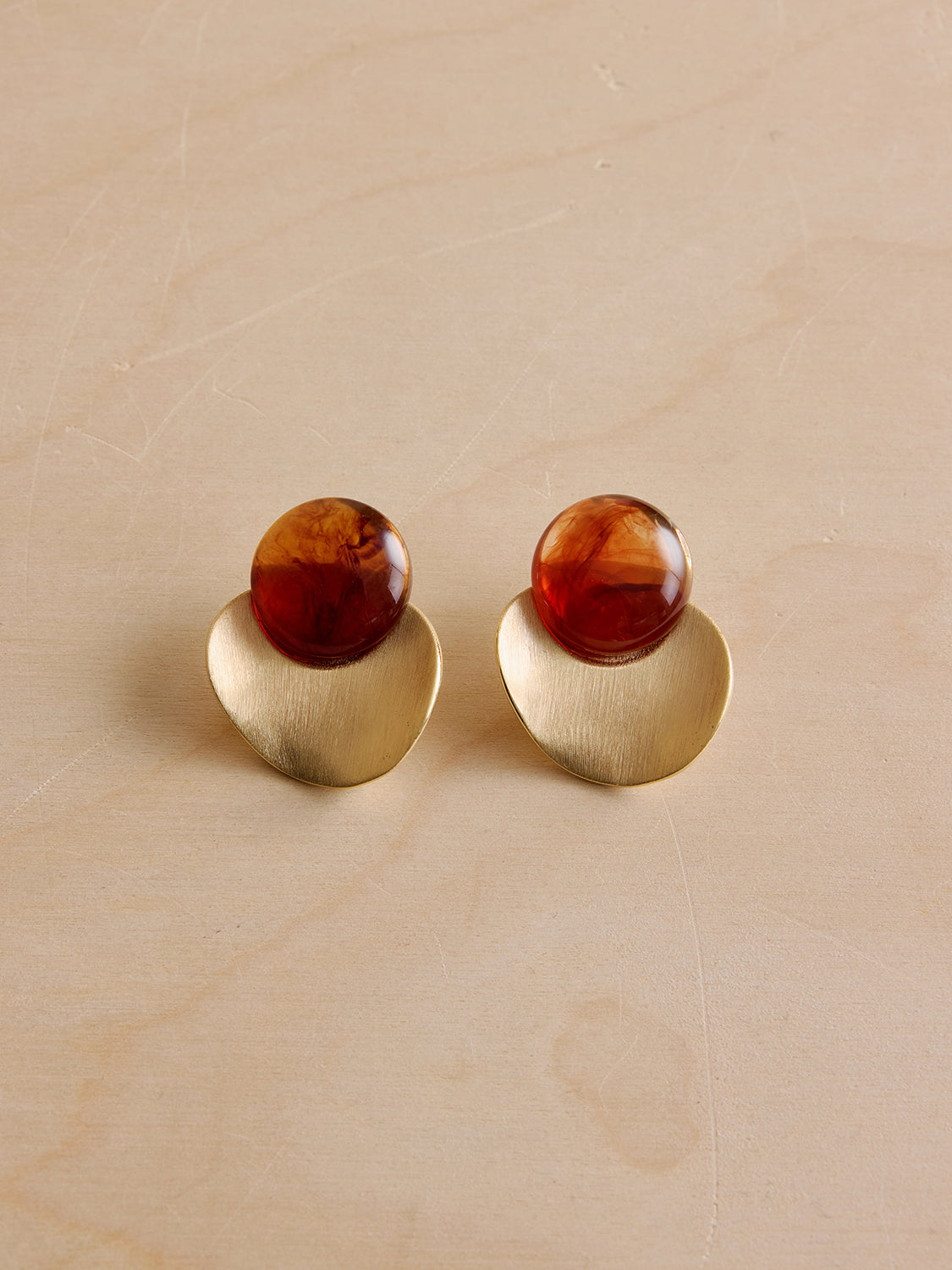 Brown Acetate with Gold Plate