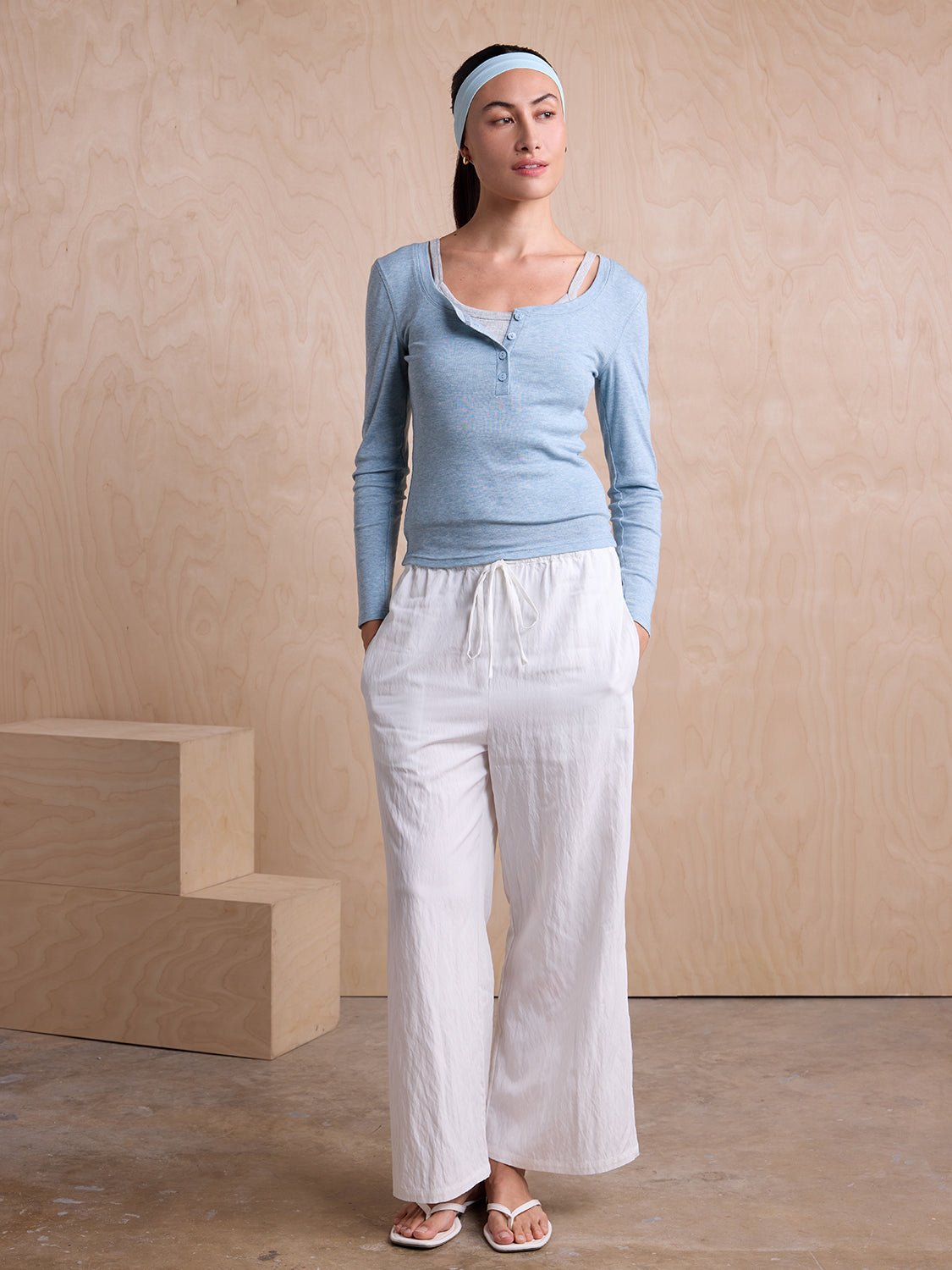light blue tweed