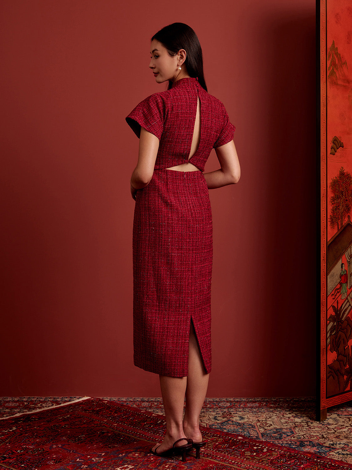 Burgundy Tweed