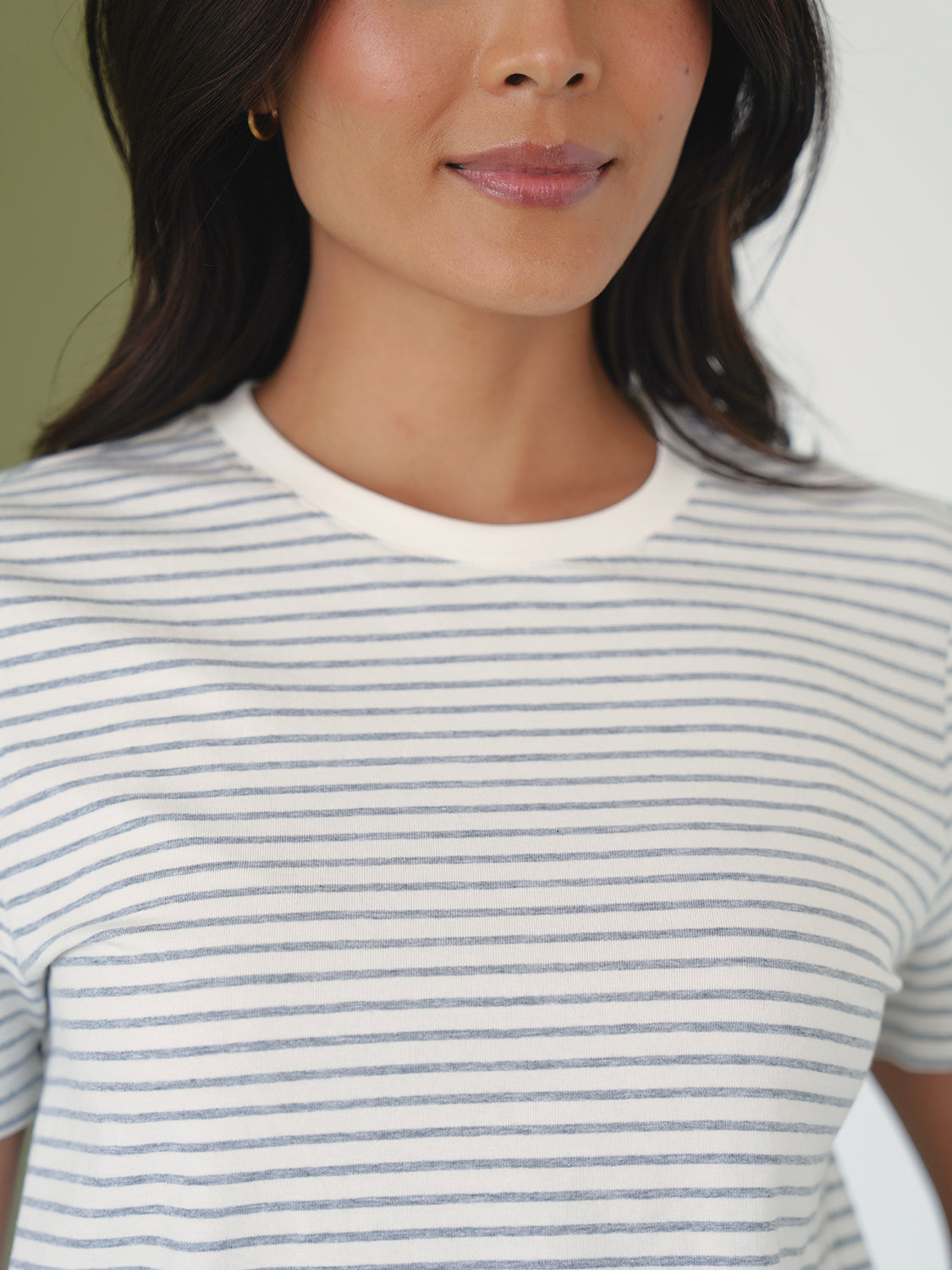 White Grey Stripe