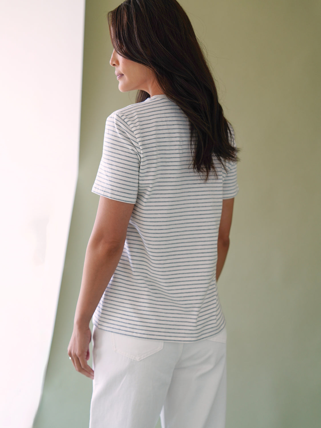 White Grey Stripe