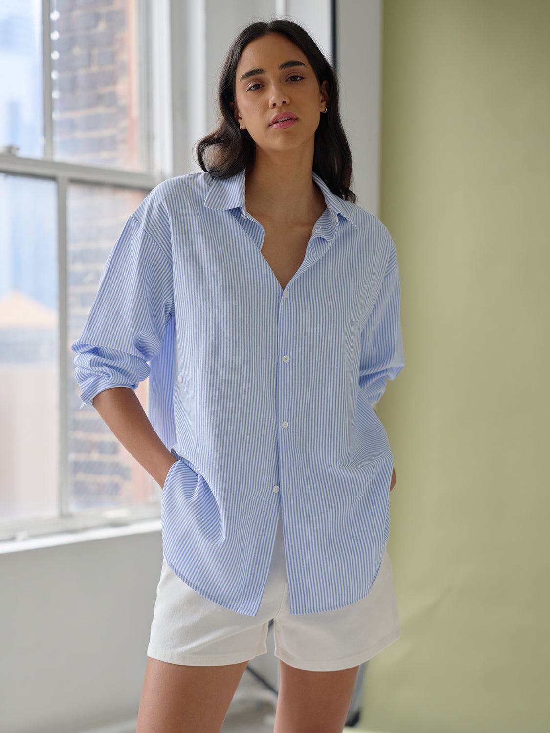 Light Blue Stripe Oxford