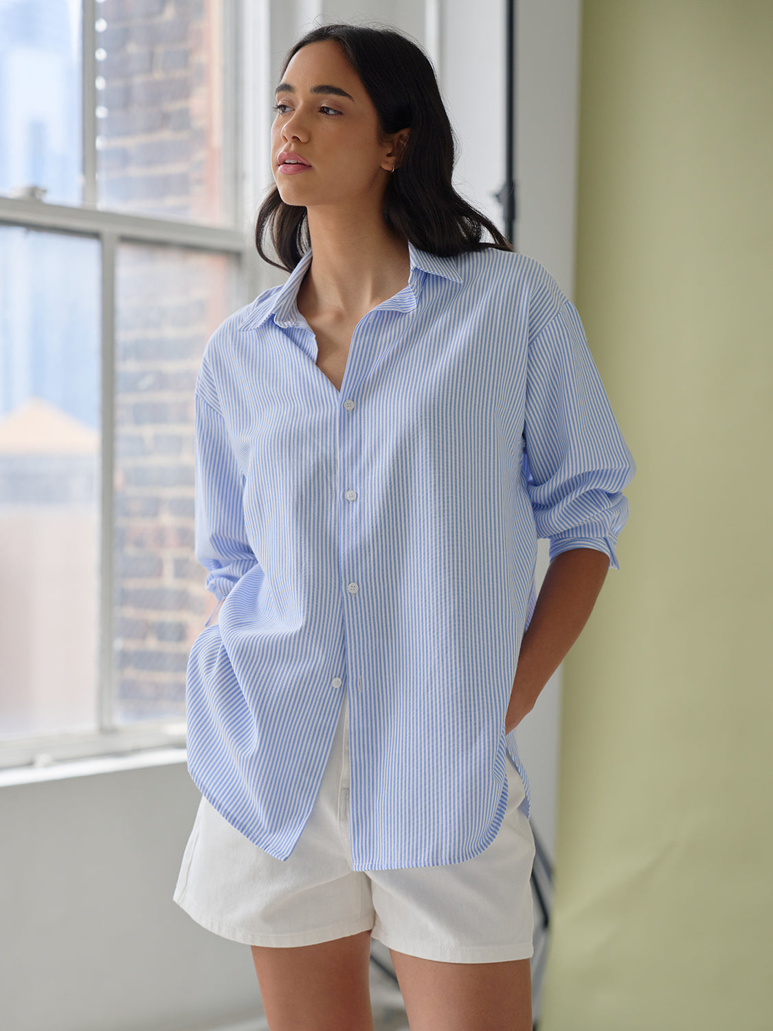 Light Blue Stripe Oxford