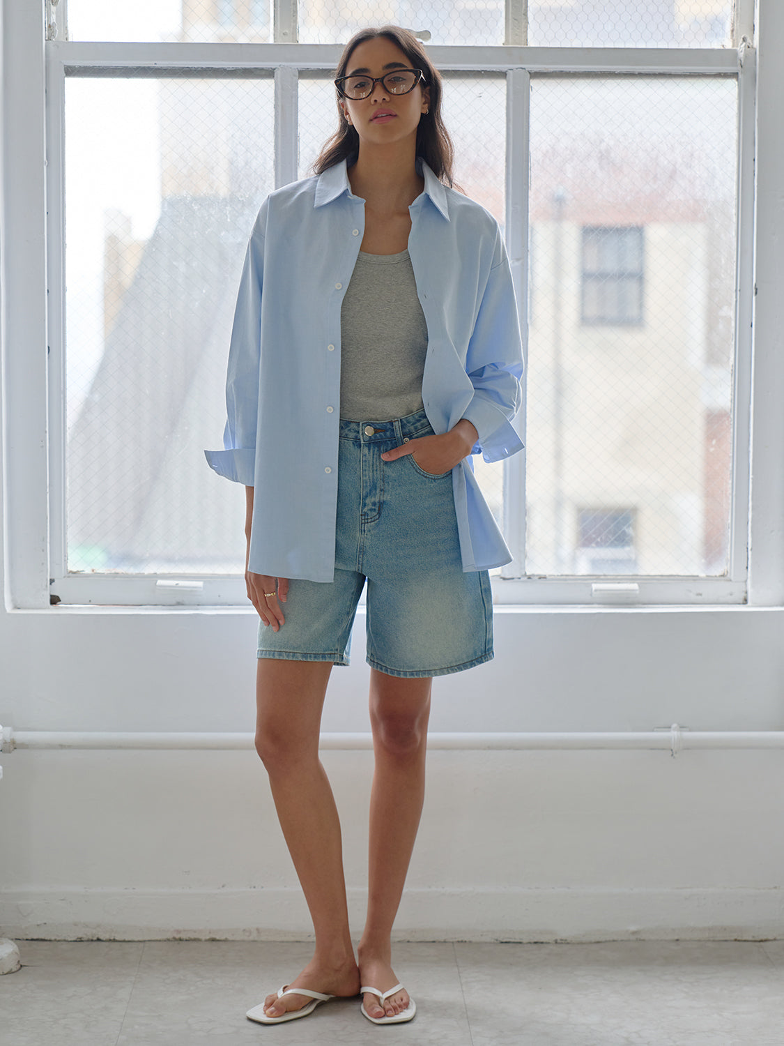 Blue Oxford